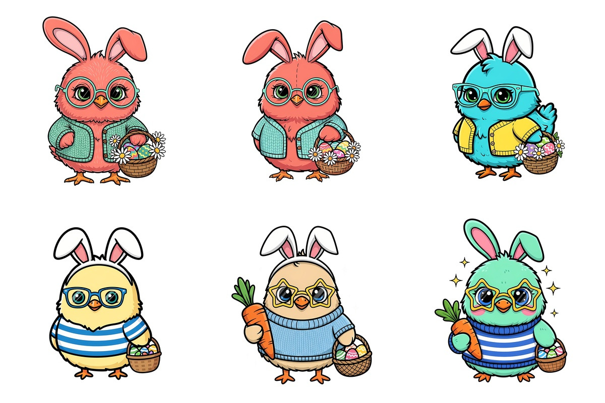 100 Kawaii Easter Chicks Transparent, an Object Graphic by XPERTDESIGNER (Photo 10 of 18)