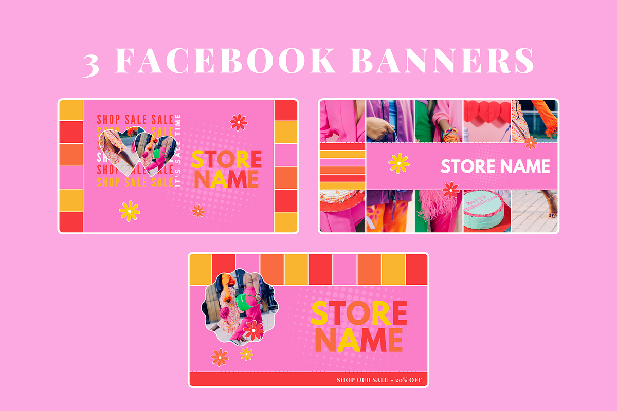 Youtube, Facebook, Pinterest Banners, a Social Media Template by SunshineStudioBoutique (Photo 6 of 9)
