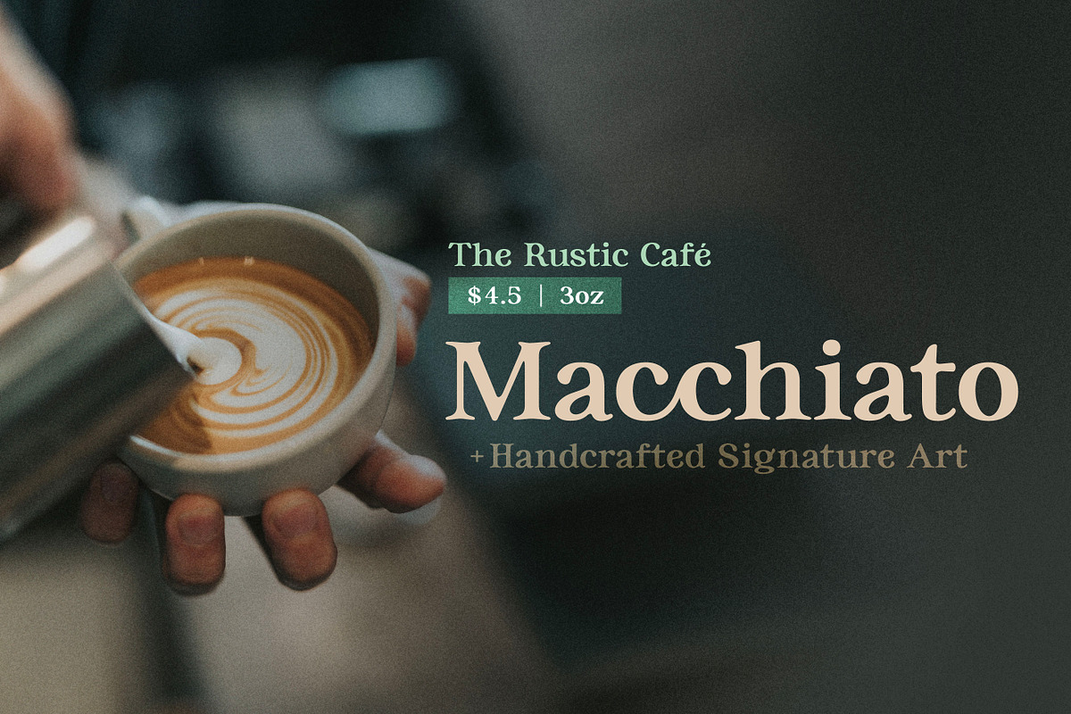 Coffee Hour | Cafe Branding Serif, a Serif Font by Parker Creative (Photo 2 of 9)