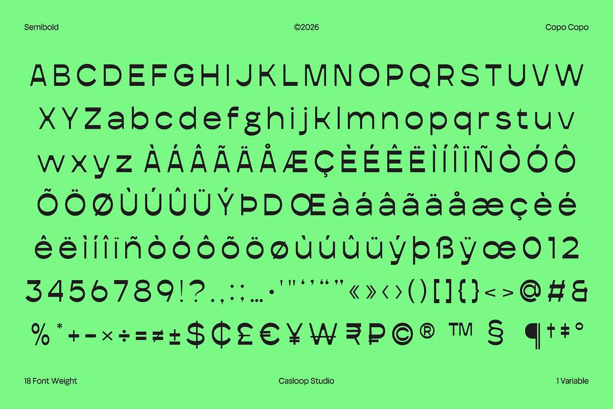 Copo Copo – Reversed Contrast, a Sans Serif Font by Casloop Studio (Photo 8 of 10)