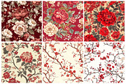 Red & White Chinoiserie Digital Pape, a Texture Graphic by CitraGraphics (Thumbnail 8 of 9)