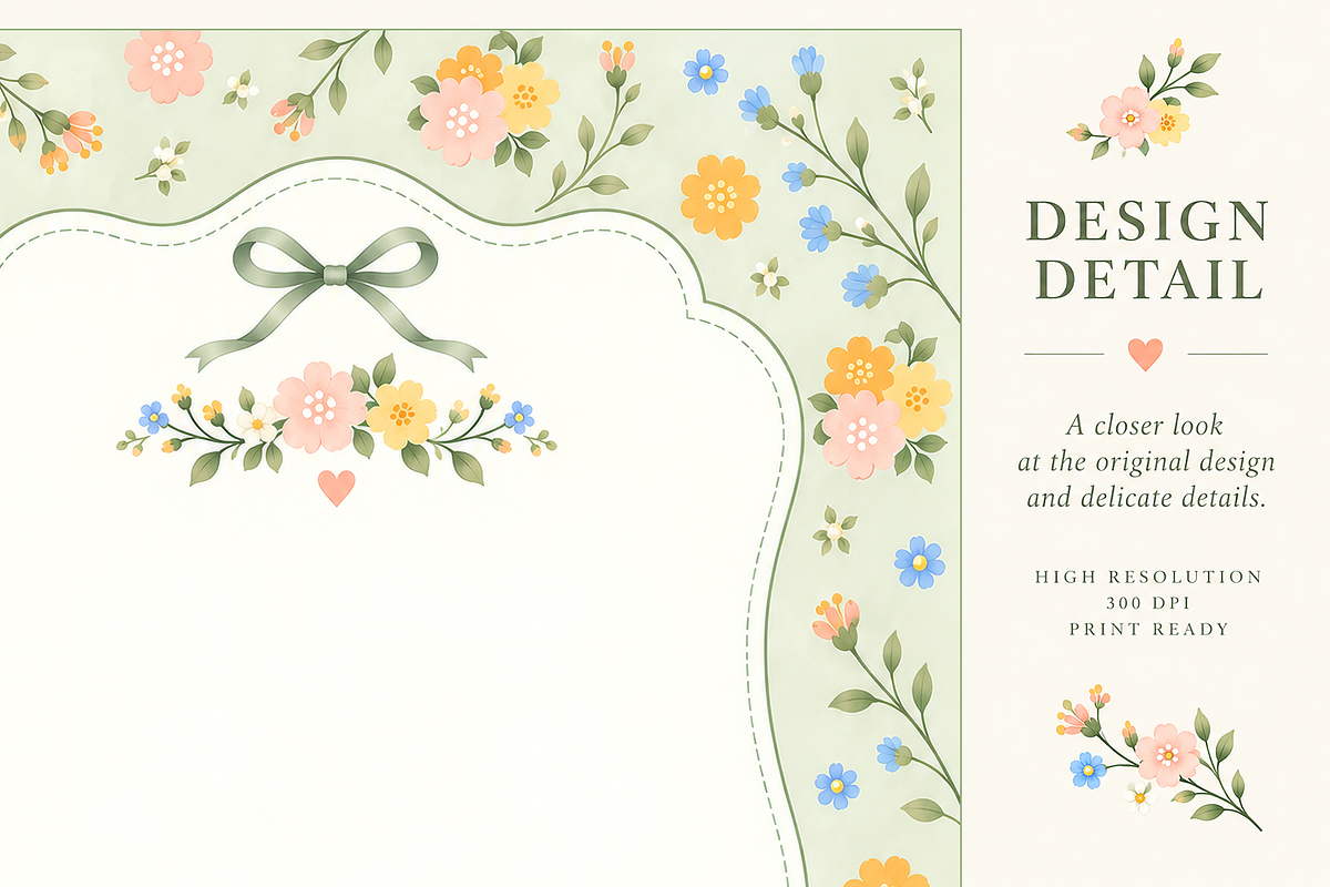 Cottagecore Floral Invitation Frames, a Background Graphic by by creative paper (Photo 6 of 10)