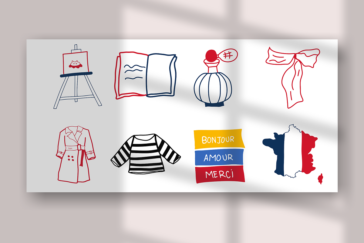 32+ France Illustration Set, an Object Illustration by The Journey Atelier (Photo 9 of 10)