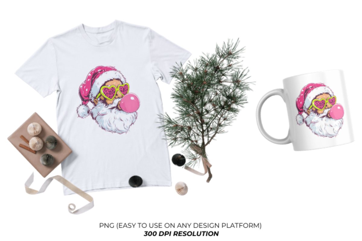 Funny Retro Santa Clipart, a Graphic by Markicha Art (Photo 3 of 5)