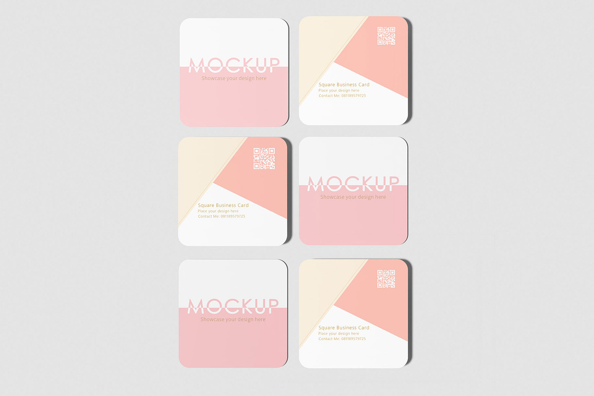 Square Business Card Mock-up, a Books & Magazine Mockup by pixiegraphics (Photo 11 of 15)