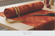 Saffron and Vermillion Damask, an Illustration by Print Diaries (Thumbnail 2 of 2)