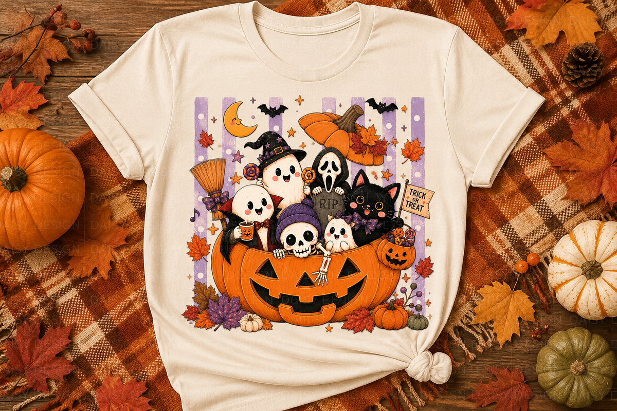 Cute Fall Ghost Halloween Png Bundle, a Seasonal Illustration by Daisy Design (Photo 22 of 23)