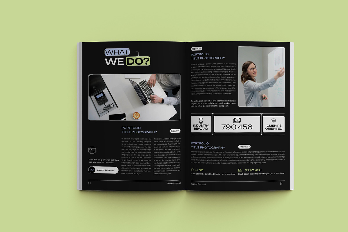 Black Corporate Project Proposal, a Stationery Template by Neermana (Photo 11 of 12)