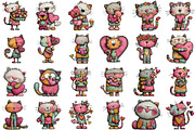 Whimsical Valentine s Day Cat Clipar, an Illustration by Sublimation Artist (Thumbnail 2 of 6)