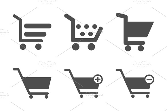 Shopping Cart Icons Set