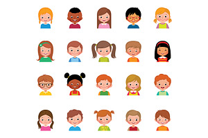 Avatars of children boys and girls