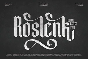 Roslenk - Blalckletter Font, a Blackletter Font by Flawless And Co