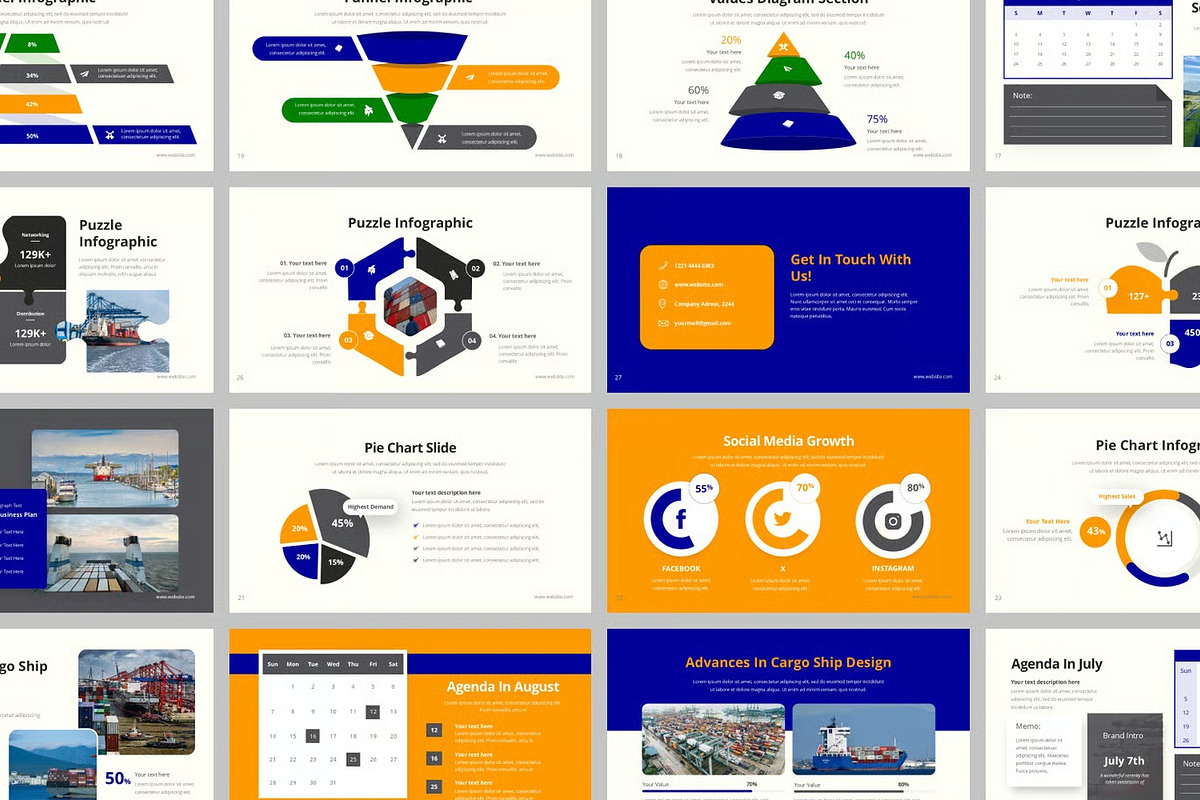 Cargo Shipping Keynote Templates, a Presentation Template by Fit-tee (Photo 2 of 2)