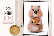 Coffee-Mania 2, an Animal Illustration by Eve Farb (Thumbnail 2 of 2)