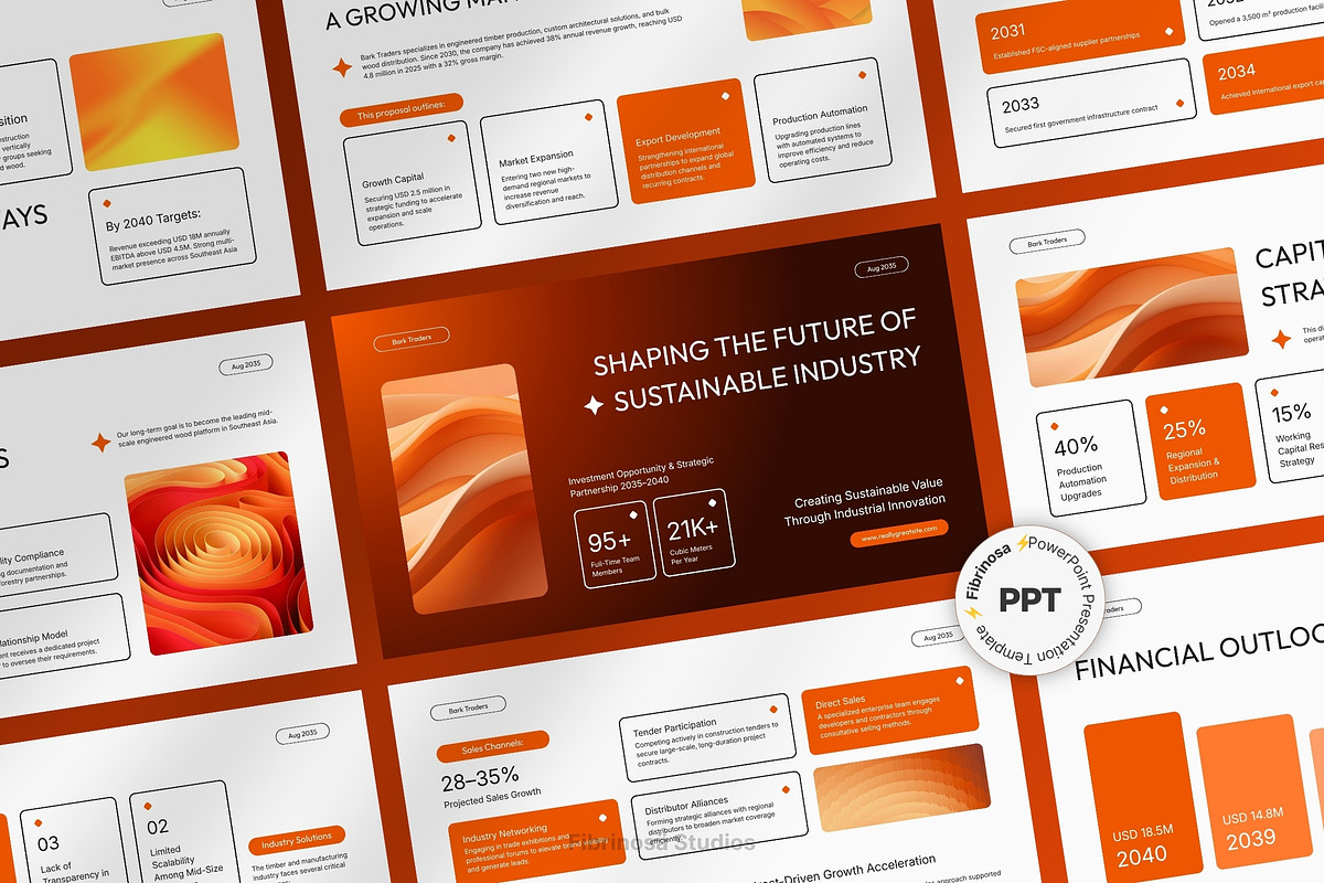 Sustainable Industrial Manufacturing, a Presentation Template by FIBRINOSÄ (Photo 1 of 7)