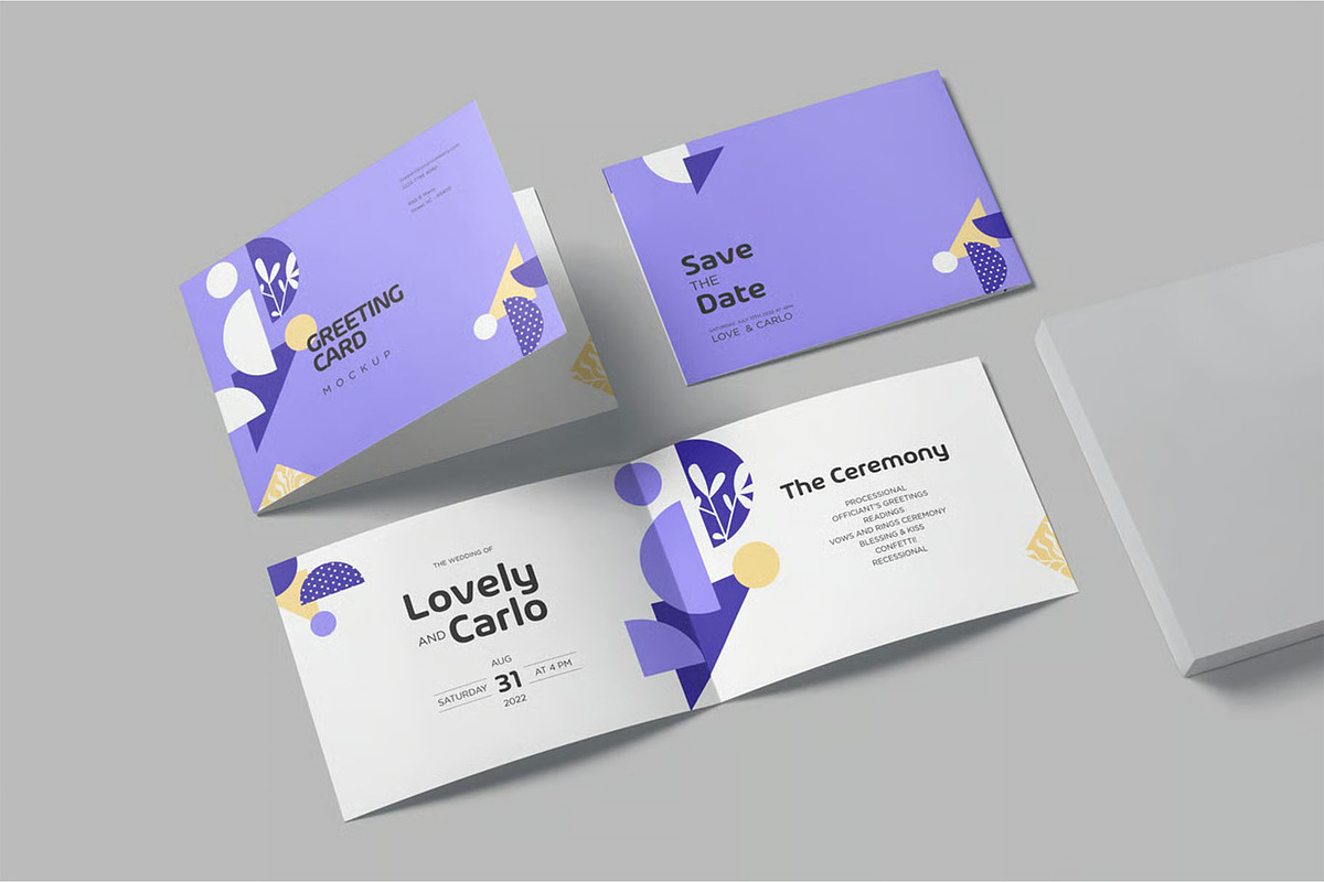 Landscape A4 2Fold Post Card Mockups, an Advertising Mockup by megostudi0 (Photo 6 of 7)