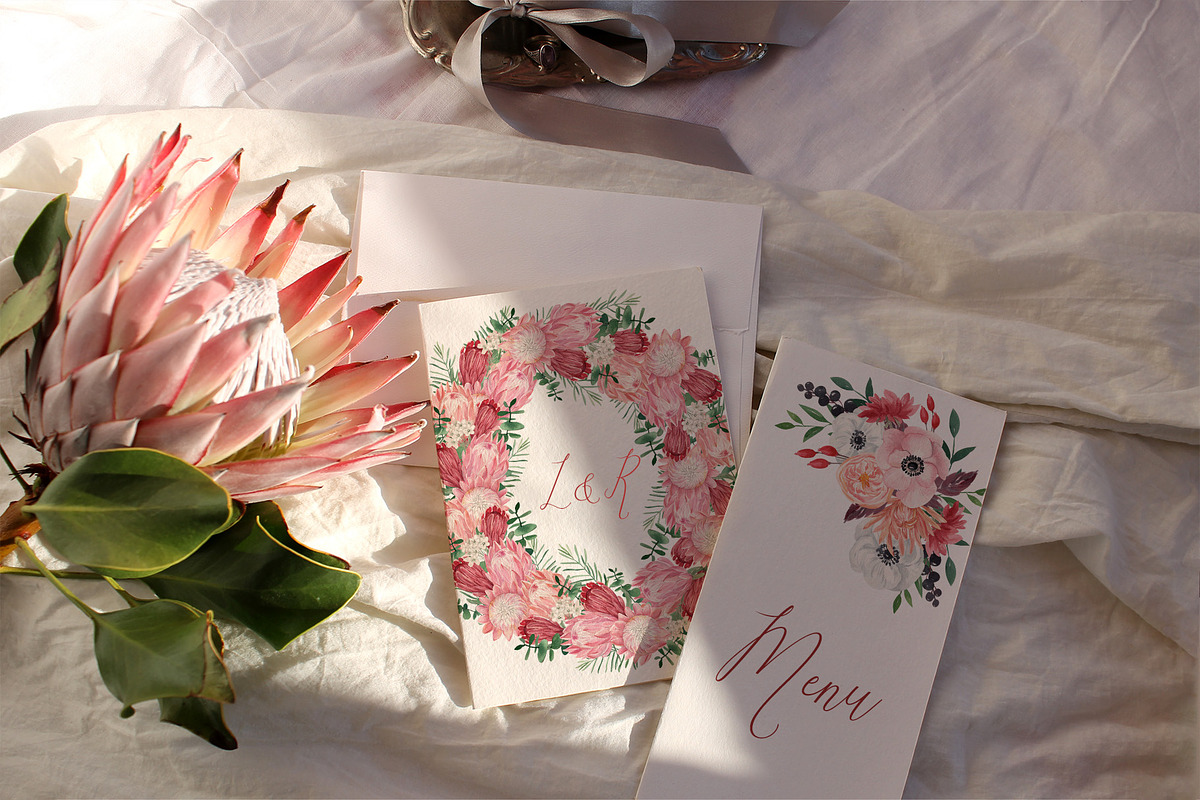 Modern Bridal Floristry Berry Pink, a Decorative Illustration by Catch the Dream Art (Photo 9 of 14)