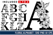 Floral Alphabet Letter SVG Bundle, a Graphic by D2PUTRI (Thumbnail 8 of 15)