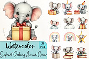 Elephant Peeking Around Corner Clipa, an Illustration by CrexoraLab (Thumbnail 4 of 5)