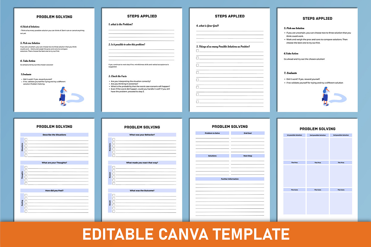Problem Solving Planner Canva