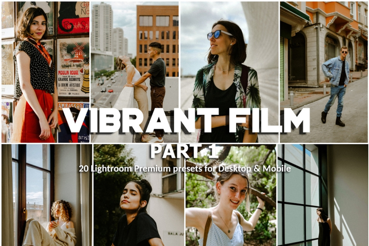 20 Lightroom Presets Vibrant Film p1, a Preset Add-On by PerfectStudioPresets (Photo 1 of 10)
