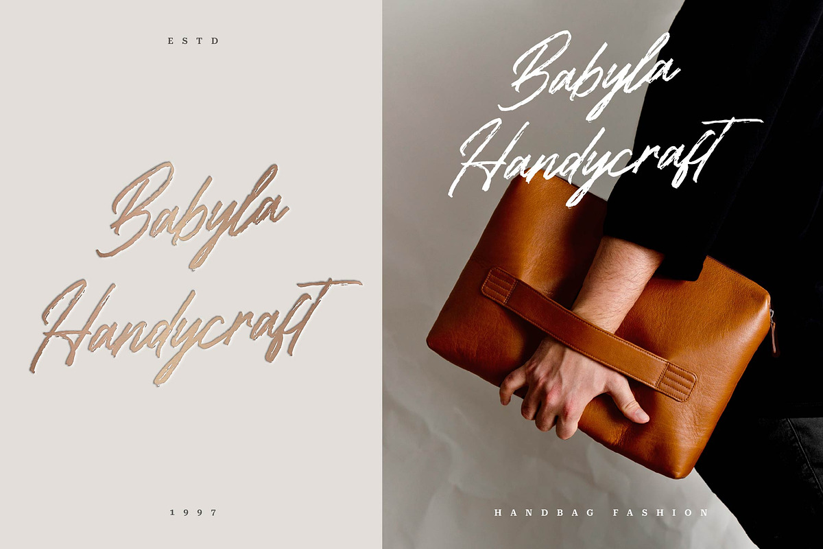 Leneora Seraphine Brush Handwritten, a Script Font by Denustudios (Photo 3 of 15)