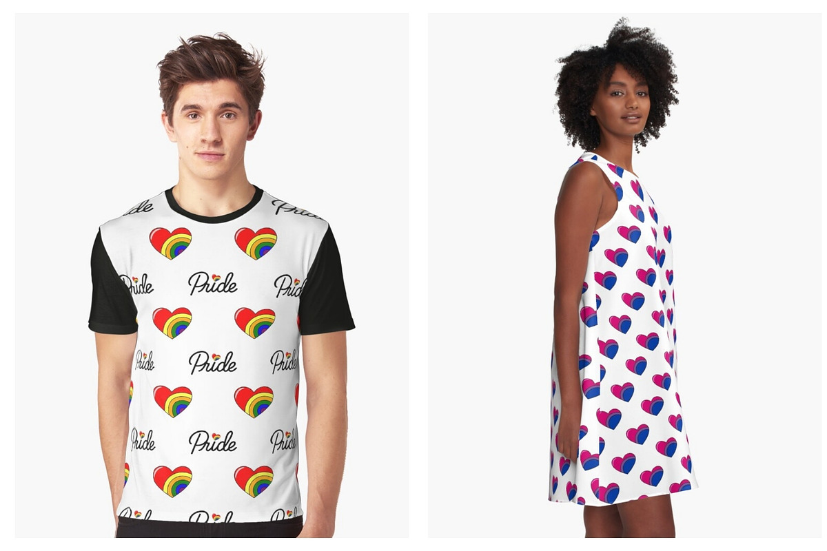 Celebrate Pride: Rainbow & Heart, a Pattern Graphic by Elatedowl (Photo 5 of 11)