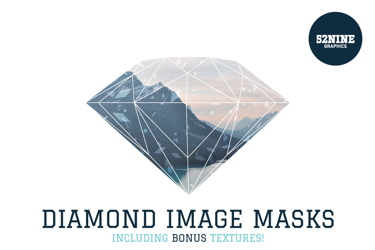 Diamond Image Masks + Bonus!, an Object Graphic by 52NINE GRAPHICS (Photo 1 of 5)