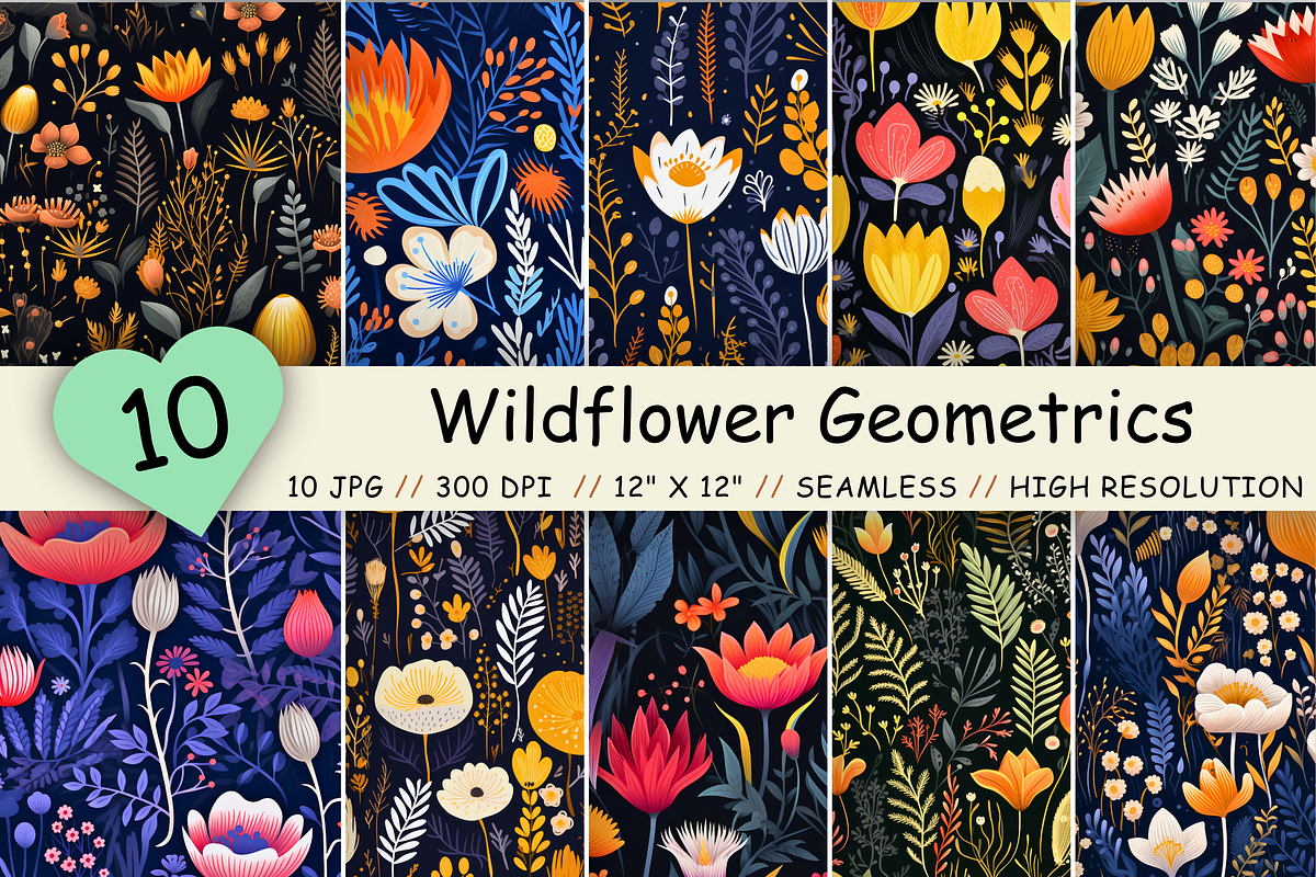 Wildflower Geometrics Floral Pattern