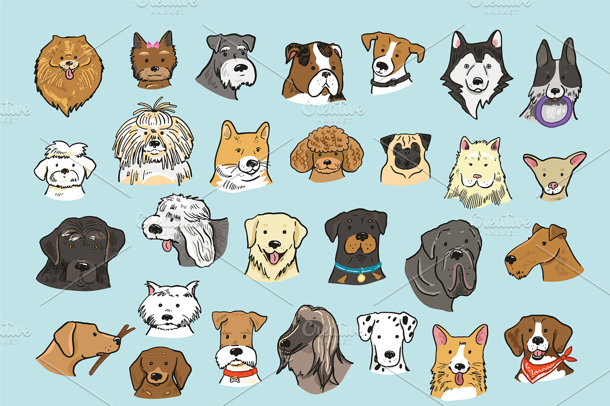 Dogs with Glasses, an Animal Illustration by GooseFrol (Photo 14 of 17)
