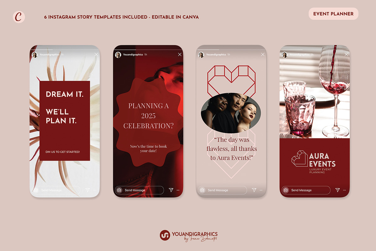 Branding Kit - Event Planner, a Graphic by Youandigraphics (Photo 4 of 13)