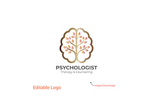 Brain Tree & Psychology Logo Design, a Branding & Logo Template by YUDesignStore