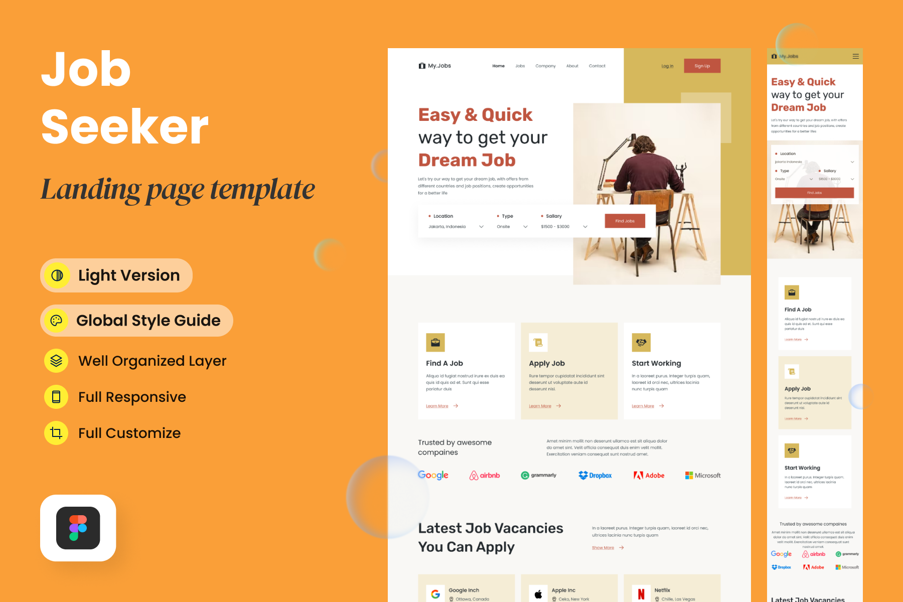 My Jobs - Job Seeker Landing Page, a Landing Page Template by SLAB! Design