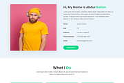 Rahim - Personal Portfolio HTML, a Bootstrap Template by Themeplaza (Thumbnail 2 of 7)
