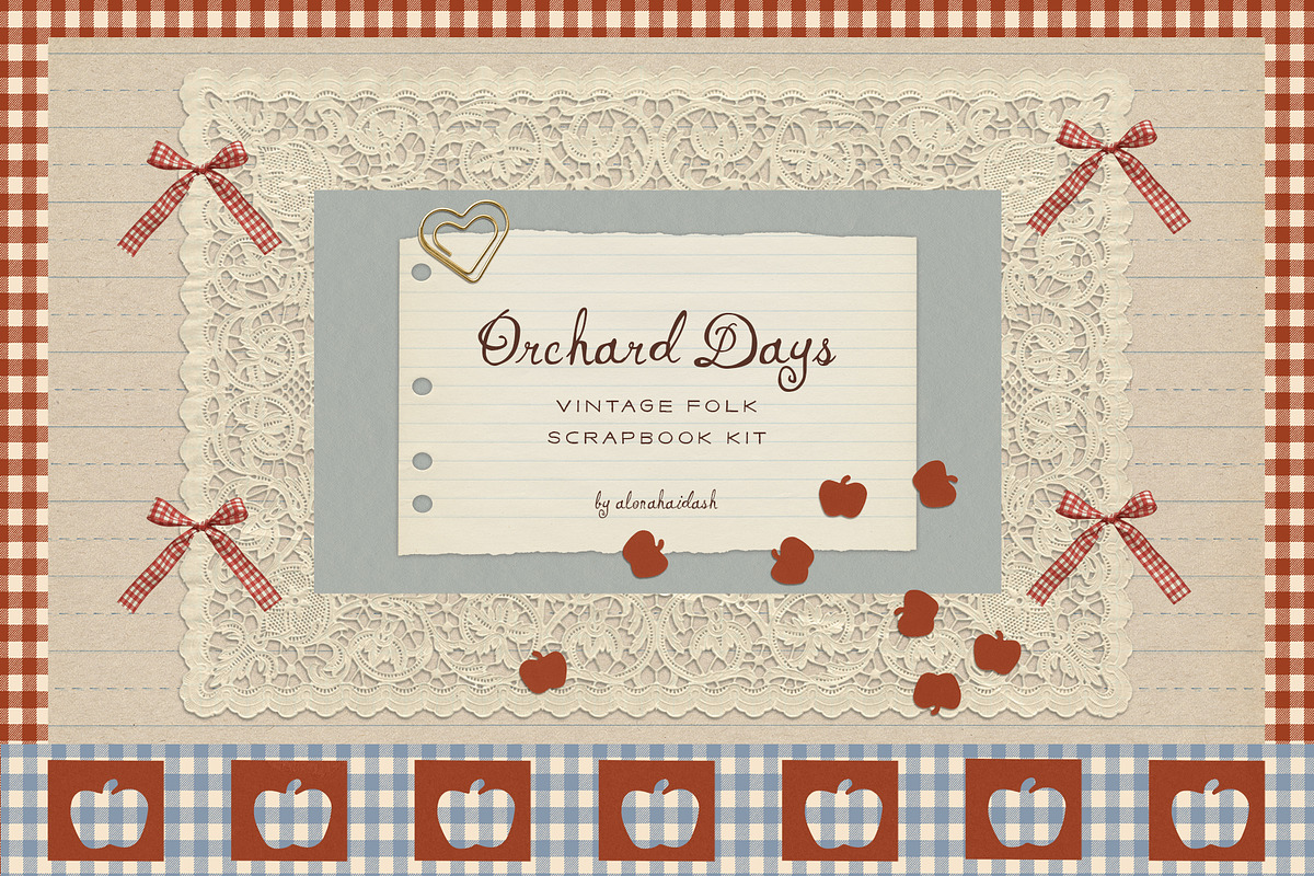 Orchard Days - Vintage Scrapbook Kit, an Object Graphic by alonahaidash (Photo 1 of 17)