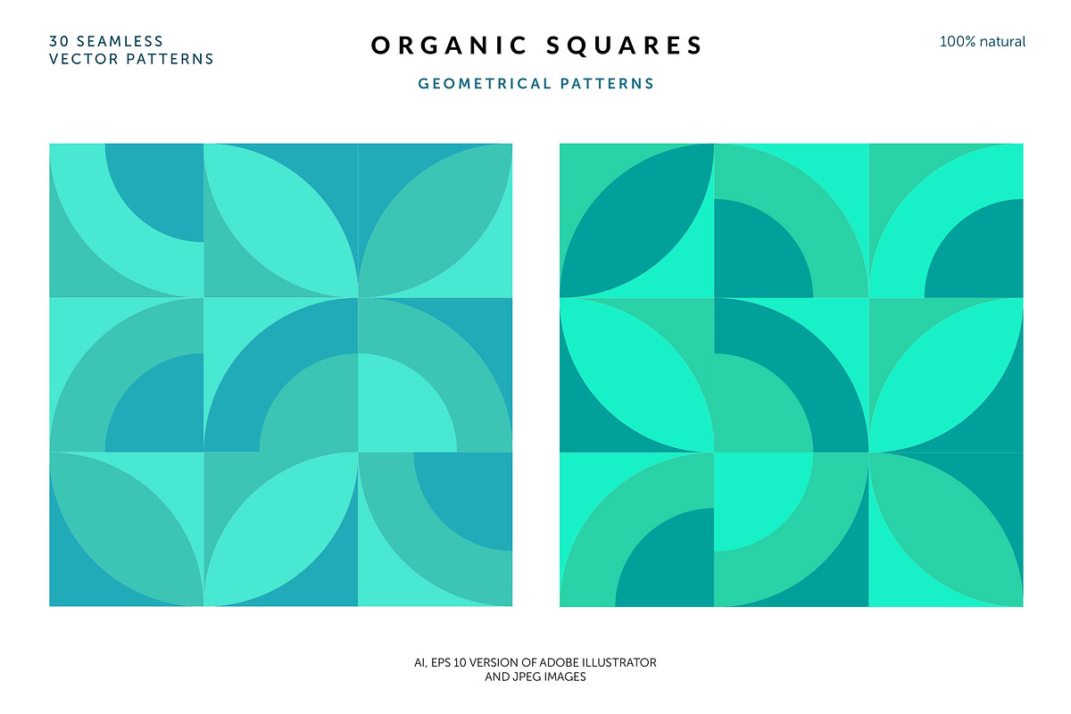 Organic Squares Patterns, a Pattern Graphic by Designnina Shop (Photo 10 of 14)