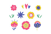 Vector Cute Flower Collection, a Decorative Illustration by Kattarina Po (Thumbnail 2 of 6)