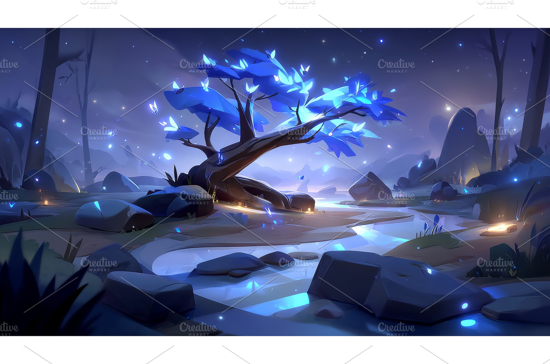 Enchanted digital tree illumination, a Nature Photo by ZinetroN