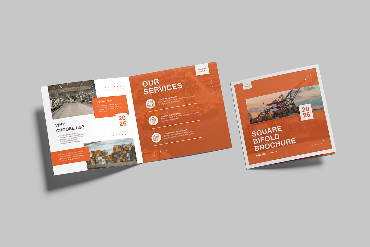 Square Bifold Brochure Mockup, a Brochure Template by graphictime (Photo 9 of 12)