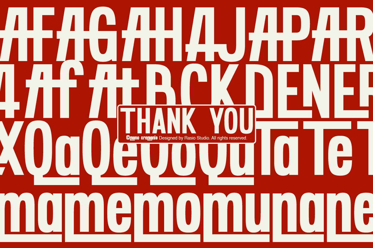 Mono Cremanio Modern Bold Font, a Sans Serif Font by Rasio Studio (Photo 7 of 12)