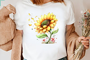 Whimsical Sunflower Summer Clipart, an Illustration by CreationArt (Thumbnail 4 of 7)