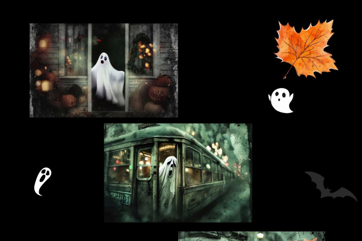 Haunted Halloween Backgrounds, a Seasonal Illustration by pictures for you (Photo 5 of 17)