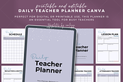 DAILY TEACHER PLANNER TEMPLATE CANVA, a Templates & Theme by Elegant_Studio44 (Thumbnail 1 of 4)