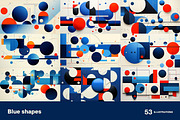 Blue shapes. 53 images, a Decorative Illustration by Handmadefont (Thumbnail 12 of 12)