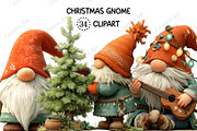 Christmas Gnome Clipart Bundle, an Illustration by Creative Art (Thumbnail 1 of 10)