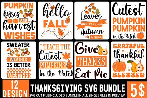 Thanksgiving Svg Bundle, an Object Graphic by Digital Artistic99