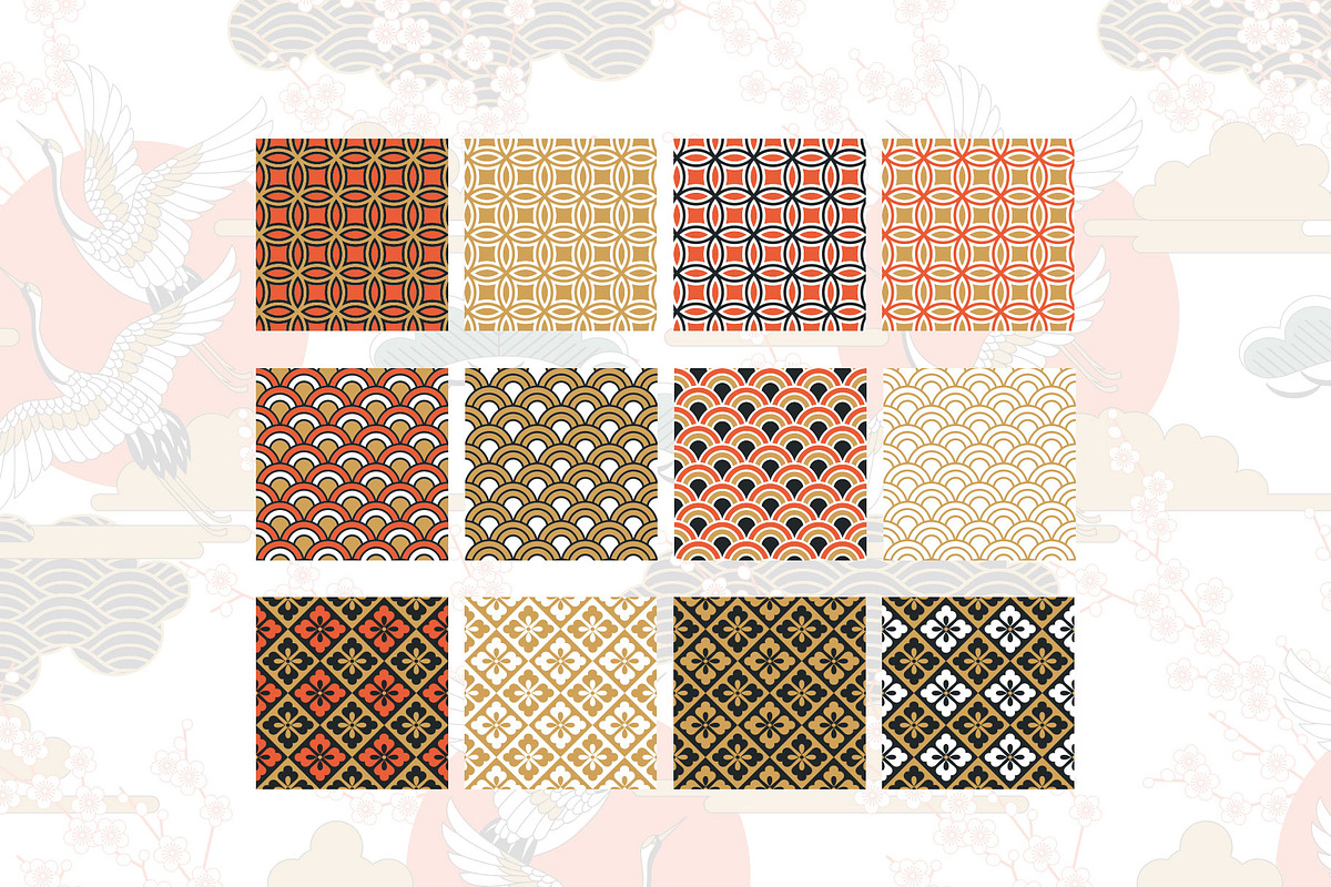 Japanese seamless patterns., a Pattern Graphic by Anna Smirnova (Photo 14 of 16)