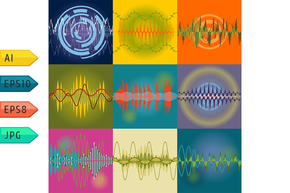 Audio Equalizer Technology., a Pattern Graphic by julia_musdotter