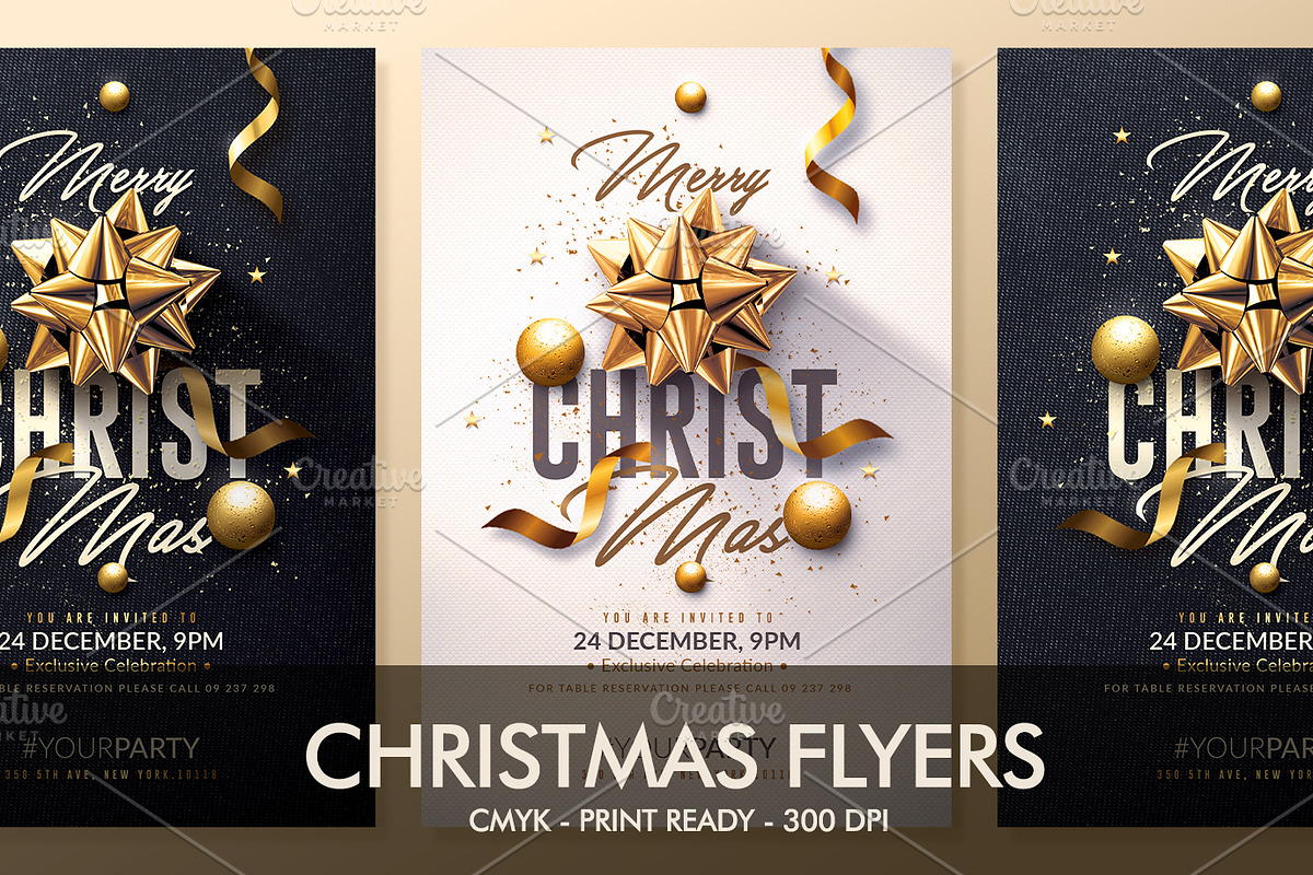 Christmas Invitation - Flyer PSD, a Flyer Template by Rome B Creation (Photo 1 of 2)