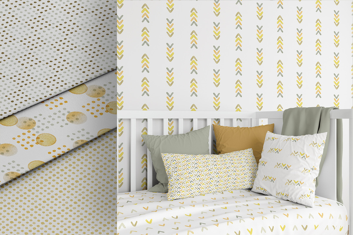 60 Retro Watercolor Patterns, a Pattern Graphic by ArtPavo (Photo 7 of 13)